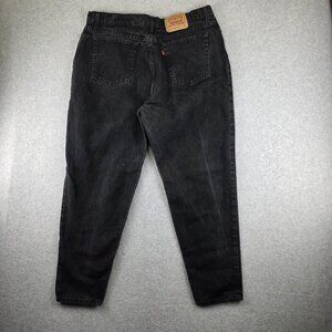 Levi's 522 Tapered Jeans Womens 20 M Black Dark Wash High Rise 41x28.5